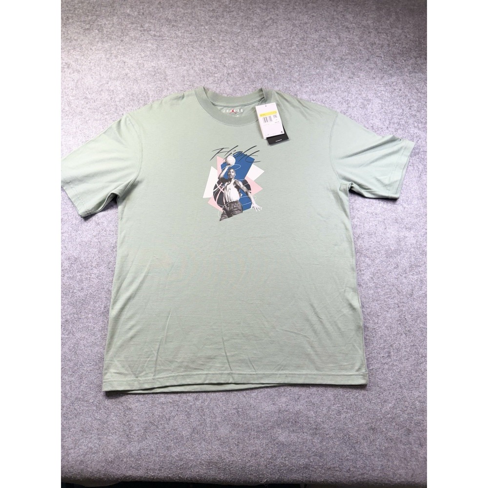 Jordan Womens Oversized Graphic T Shirt Jade Smoke Green S FN5708-304 NWT